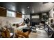 Stylish living room with painted brick fireplace, white sofa, and curated decor at 5280 N Capitol Ave, Indianapolis, IN 46208