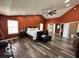 Spacious main bedroom with vaulted ceiling, large windows, and adjacent closet spaces at 6155 W Bayfront, McCordsville, IN 46055