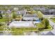 Aerial view of a pool and clubhouse with surrounding residential area at 6648 Westminster Dr, Zionsville, IN 46077