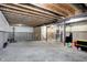 Unfinished basement with concrete floor and exposed ceiling, ready for customization at 6843 Black Cherry Ter, Brownsburg, IN 46112