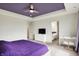 Bright main bedroom features modern design with white trim and ceiling fan at 6843 Black Cherry Ter, Brownsburg, IN 46112