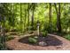 Enchanting garden features a charming bird feeder amidst lush greenery and mulch beds at 7406 N Washington Blvd, Indianapolis, IN 46240