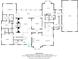 Detailed first floor floor plan showcasing layout of living spaces, kitchen, bedrooms, and garage at 7406 N Washington Blvd, Indianapolis, IN 46240