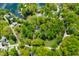 Bird's eye view of a lake community with many trees and lake access at 7595 Heather Dr, Nineveh, IN 46164