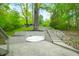 Stairway with landscaped retaining walls leading to the house, and outdoor living space at 7595 Heather Dr, Nineveh, IN 46164