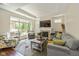 Bright living room with large windows, fireplace, and hardwood floors at 9789 Rue Renee Ln, McCordsville, IN 46055