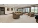 Finished basement with plenty of natural light and seating at 10554 Hyde Park, Carmel, IN 46032