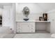 Bathroom featuring a vessel sink and long vanity with custom tiled walls at 10554 Hyde Park, Carmel, IN 46032