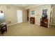 Finished basement with neutral carpet, and tv area at 11727 Wedgeport Ln, Fishers, IN 46037