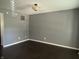 Living room showcasing dark hardwood floors at 11727 Wedgeport Ln, Fishers, IN 46037