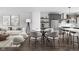 Stylish living and dining area with modern furniture and open layout at 1216 N Alabama St, Indianapolis, IN 46202