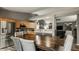 Open floorplan eat-in kitchen and dining area with a view into living space at 12328 Slate Dr, Fishers, IN 46037