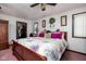 Bedroom featuring ceiling fan and large bed at 16226 Montrose Ln, Westfield, IN 46074