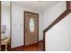 Entryway with a hardwood floor, front door with an oval window, and a staircase on the right at 16226 Montrose Ln, Westfield, IN 46074