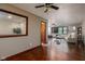 Spacious room featuring hardwood floors, a large mirror, and an inviting area at 16226 Montrose Ln, Westfield, IN 46074