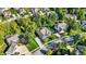 Beautiful aerial showcasing the property's landscaping, neighborhood, and peaceful street, highlighting suburban living at 16890 Catkins Ct, Westfield, IN 46074