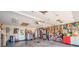 Spacious garage featuring ample storage, pegboard, tools, and equipment for hobbyists at 188 Bay Ridge Dr, Pendleton, IN 46064