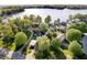 Scenic aerial view of the property showcasing its lush surroundings and lake access at 1940 Stringtown Pike, Cicero, IN 46034