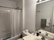 Cozy bathroom with shower/tub combo and vanity sink at 240 Legends Creek Pl # Apt 310, Indianapolis, IN 46229