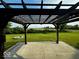 Enjoy the backyard patio with pergola, fire pit, and unobstructed views of the adjacent green space at 2780 Cormorant Dr, Greenwood, IN 46143