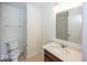 Bathroom with tile floor, toilet, vanity with granite countertops, and mirror at 2780 Cormorant Dr, Greenwood, IN 46143