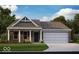 Inviting single story home with a 2-car garage, neutral brick, and covered entry at 320 Atlas Dr, Lebanon, IN 46052