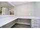 Well-lit office space with built-in desk and drawers, offering a functional workspace at 3256 Fawn Cir, Brownsburg, IN 46112