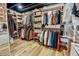 Spacious walk-in closet with custom shelving, racks, and ample storage space at 3273 Bailey Dr, Morgantown, IN 46160