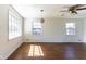 Open dining space with hardwood floors and lots of natural light at 370 N Bazil Ave, Indianapolis, IN 46219