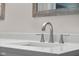 Close-up of a bathroom faucet on a white countertop at 3781 S Station Dr, Columbus, IN 47203