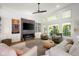 Inviting living room featuring a cozy fireplace, built-in shelving, and comfortable seating at 3781 S Station Dr, Columbus, IN 47203