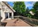 Large wooden deck offers a great view and outdoor living space at 3917 Knoll Wood Ln, Anderson, IN 46011