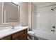 Bathroom with a shower and a wood-look vanity at 4139 Bayberry Ct, Greenwood, IN 46143