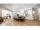 Bright, open kitchen with granite island, stainless appliances, and seamless access to living area at 4242 Watson Rd, Greenwood, IN 46143