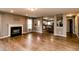 Spacious living room with a fireplace and hardwood flooring at 450 Columbia Ct, Greenwood, IN 46142