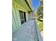 A balcony with a railing overlooking a green lawn at 5222 Nob Ln, Indianapolis, IN 46226