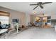 Dining area with open access to the kitchen and bright lighting at 5372 Bay Harbor Dr, Indianapolis, IN 46254