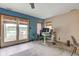 Bright home office space with natural light and a view of the pond at 5372 Bay Harbor Dr, Indianapolis, IN 46254