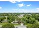 Aerial view of home in residential neighborhood with mature trees and blue sky at 6348 W 750 N, McCordsville, IN 46055