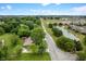 Neighborhood aerial view including home, pond, road, and surrounding greenery at 6348 W 750 N, McCordsville, IN 46055