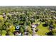 Scenic aerial view of a neighborhood with lush green trees and well-maintained homes at 6575 Robin Hood Dr, Indianapolis, IN 46227