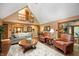 Spacious living room with hardwood floors, fireplace, and plenty of natural light at 6575 Robin Hood Dr, Indianapolis, IN 46227