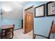 Cozy study features carpeting, desk, chair and shelving unit at 6575 Robin Hood Dr, Indianapolis, IN 46227