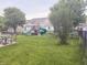 Lush backyard featuring a playset, trampoline, and well-maintained lawn at 6604 Heritage Hill Dr, Indianapolis, IN 46237