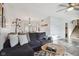 Living room showcases an open layout with lots of light and comfortable seating at 7910 Teel Way, Indianapolis, IN 46256