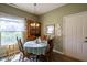 Comfortable dining area with wooden table and chairs by the window at 8133 Hazen Way, Indianapolis, IN 46216
