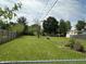 Green backyard featuring a chain-link fence and mature trees at 8417 S Sherman Dr, Indianapolis, IN 46237