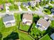 Aerial view of the home showing backyard with fence at 8644 N Deer Crossing Blvd, McCordsville, IN 46055