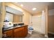 Bathroom features granite countertops and tiled floors with a shower and tub at 11536 Woods Bay Ln, Indianapolis, IN 46236