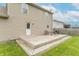 Backyard featuring a large wooden deck and a table and chairs at 1603 Quinn Creek Dr, Brownsburg, IN 46112